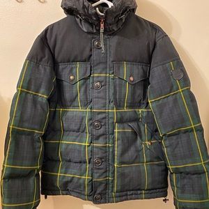 Polo ralph lauren tartan down puffer jacket size Small